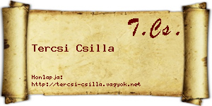 Tercsi Csilla névjegykártya