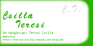 csilla tercsi business card